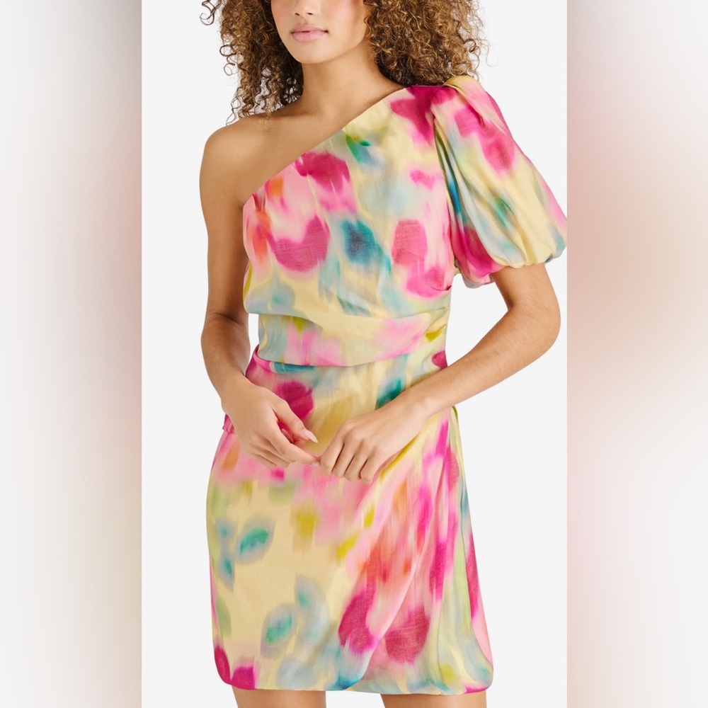 Steve Madden Vibrant One-Shoulder Dress